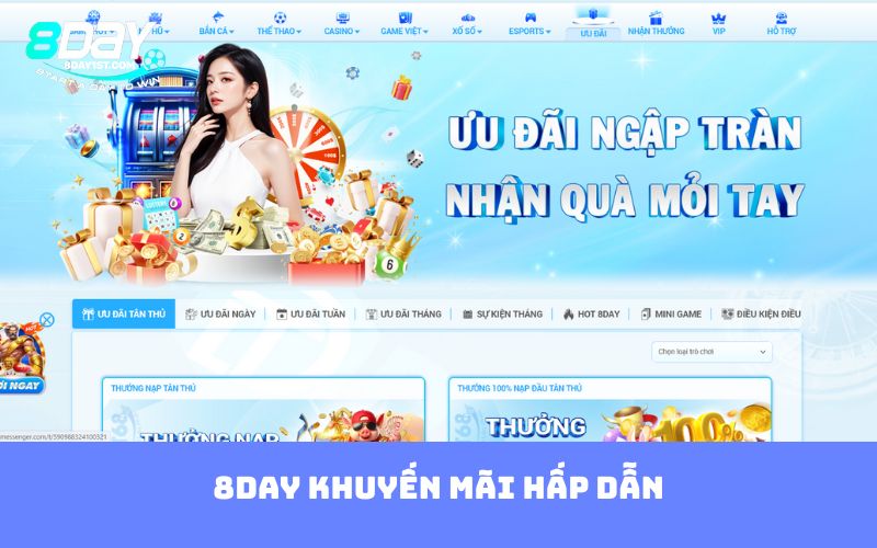 8DAY khuyến mãi hấp dẫn
