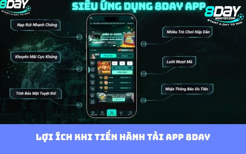 Lợi ích khi tiến hành tải app 8DAY